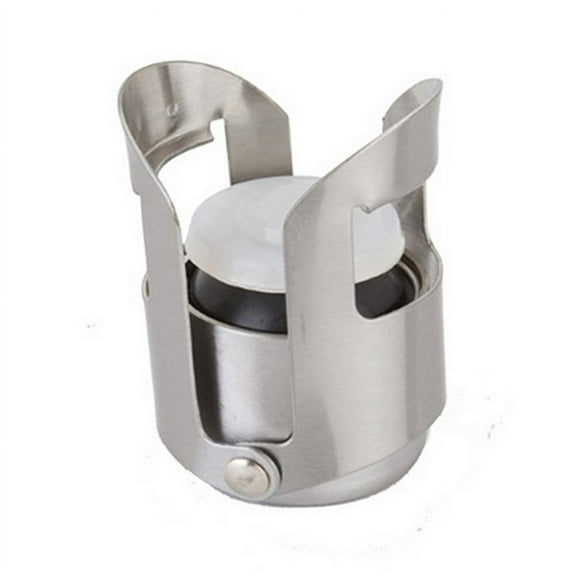 Stainless Steel Champagne Stopper | Sparkling Wine Bottle Plug Sealer | Secure Leakproof Closure | Fits Most Standard Bottles | Durable Metal Construction | Easy to Use | 1 Pack | 5.4 x 3.3 cm