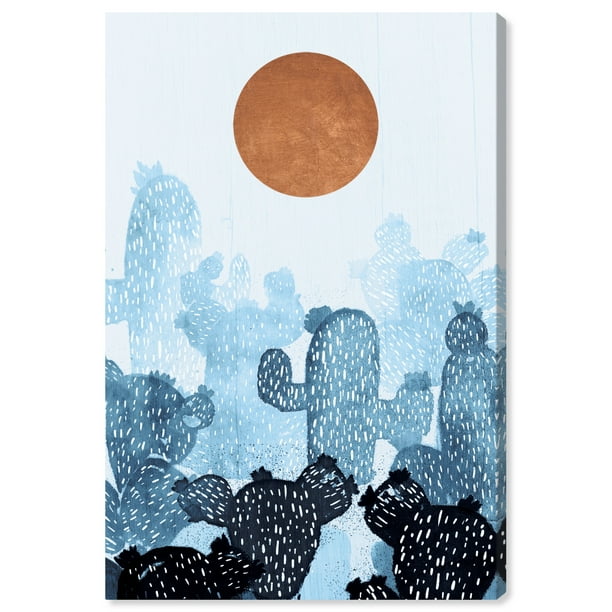 Runway Avenue Fl And Botanical Wall Art Canvas Prints Blue Cactus Copper Sun Home Décor 10 X 15 Orange Com - Copper Sun Moon Wall Art Runway Avenue Fl And Botanical Wall Art Canvas Prints Blue Cactus Copper Sun Home Décor 10 X 15 Orange Com - Copper Sun Moon Wall Art