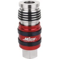 Milton 2 In One Universal Safety Exhaust Coupler 1/2In Fnpt X 1/2In Body Flow