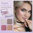 thumbnail image 2 of Color Nymph Blush and Highlighter Palette 4 Colors Powder Highlighter Makeup for Teen Girl Face Makeup Powder Set Included Highlighter, Blush, Bronzing Powder, Contour Powder with Mirror (Purple), 2 of 7
