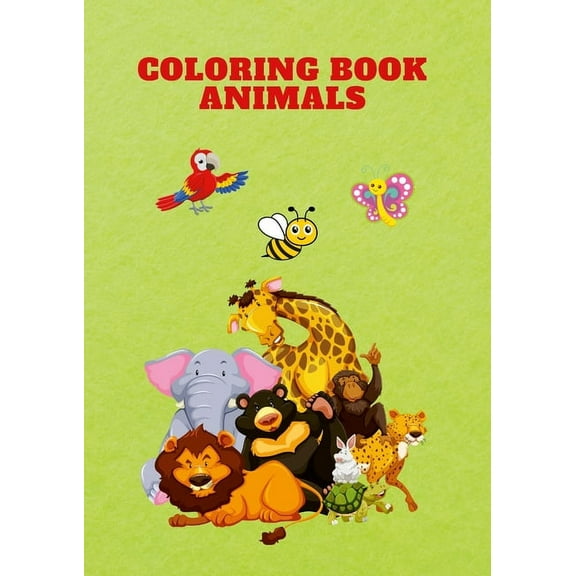 Coloring book: Animals, (Paperback)