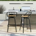thumbnail image 2 of Gymax 27.5'' Heavy-duty Metal Frame Bar Height Chairs w/ Footrest & Backrest for Patio, 2 of 9