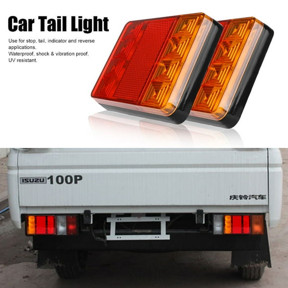 Coche Indicador De Marcha Atrás Para Caravana Camión Ute 2 Uds Impermeable 12V 8-Led Luz Trasera Yuarrent HA021264-00