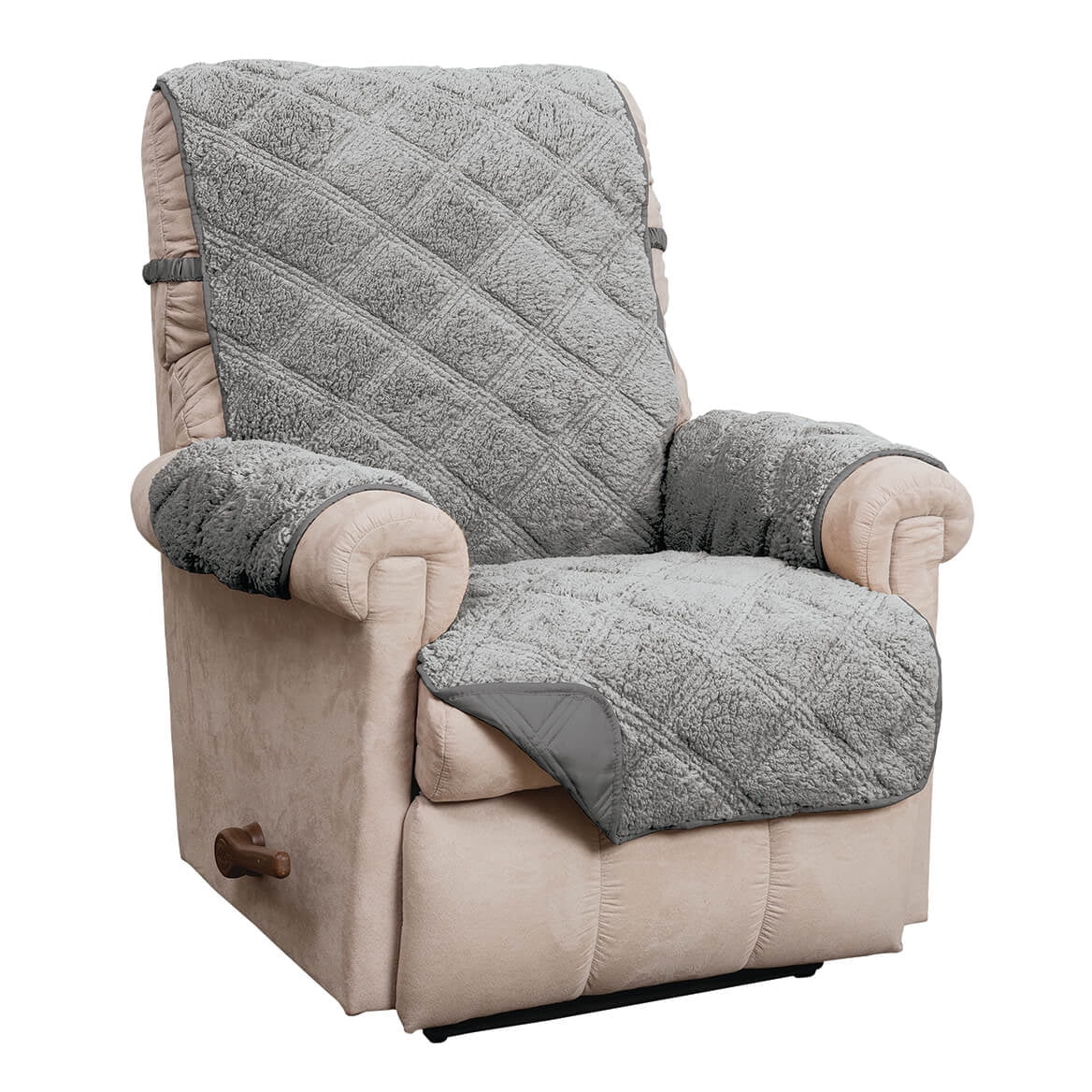 OakRidge Hudson Waterproof Sherpa Recliner Cover, Gray Polyester 65
