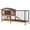 Orange, variant on Rabbit Hutch 62" Mobile Bunny Cage Outdoor Indoor on Wheels with 3 Tray
