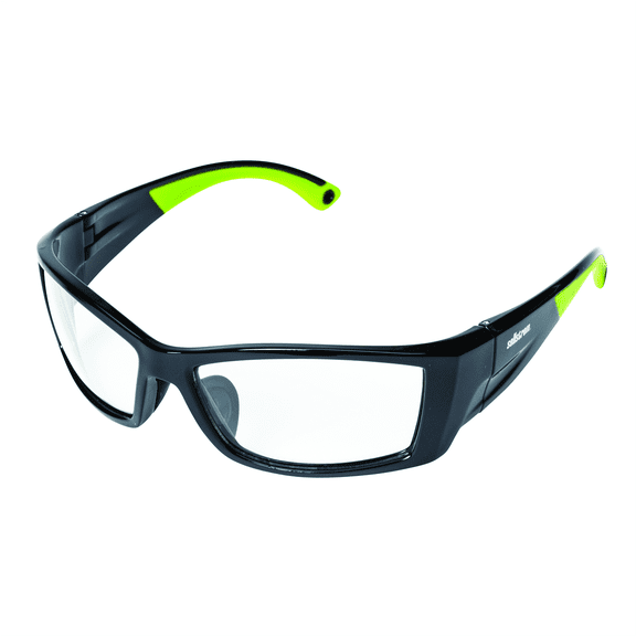 Sellstrom Safety Glasses - XP460 Series - Clear Lens - Black/Green Frame - Sta-Clear® HC/AF