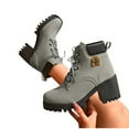 thumbnail image 6 of Wowcloth Women's Chunky Heel Boots – Stylish Mid-Calf Design with Comfortable for Casual Outfits & Autumn Winter Fashion, 6 of 9