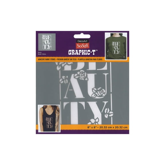 Decoart SoSoft Fabric Stencil 8x8" Beauty