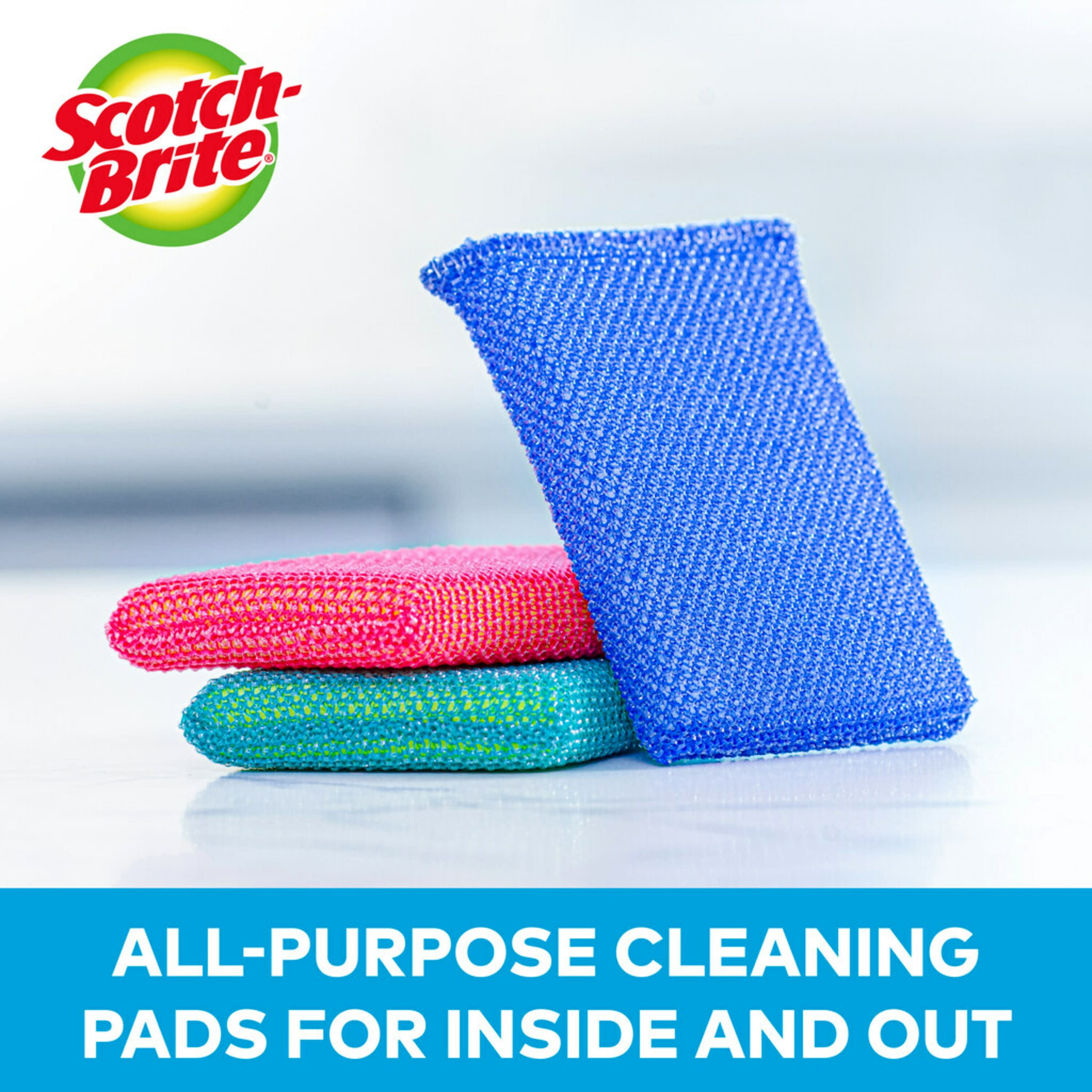 Scotch-Brite Dobie 2.6 in. x 4.3 in. x 0.5 in. All-Purpose Cleaning Pad  (3-Pack) 723-2F-CC - The Home Depot