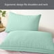 thumbnail image 4 of Almohada de tejido estándar súper suave 19 x 29 in | Tejido de punto transpirable | Ligero, Decorativo, Lavable a Máquina | Rosa Beige Verde Gris | Almohada cómoda para dormir, 4 of 6