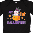 thumbnail image 4 of Inktastic My 1st Halloween with Unicorn Witch Girls Long Sleeve Baby Bodysuit, 4 of 5