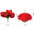 thumbnail image 3 of 2 Set Artificial Red Geraniums Flowers for Indoors and Outdoors,with Hanging Baskets,24 Bundles of Flowers for Porch Home Patio Balcony Yard Home Decor, 3 of 8