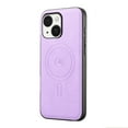 thumbnail image 4 of Magnetic Case for iPhone 16e Business Classic PU Leather Slim Soft Bumper Anti-Fingerprint Shockproof Protective Compatible with Magsafe Phone Cover For iPhone 16e,Purple, 4 of 5