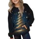 thumbnail image 1 of Sudaderas sin capucha para niños pequeños, niñas y niños, sudaderas con cuello redondo y manga larga estampadas, tops tipo pulóver con bolsillo, top de poliéster para niña, 1 of 6