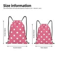 thumbnail image 5 of Yiaed Dots On Rose Red Background Print Drawstring Bags Drawstring Backpack Bulk String Back Pack Gym Sport Bag-Small, 5 of 5