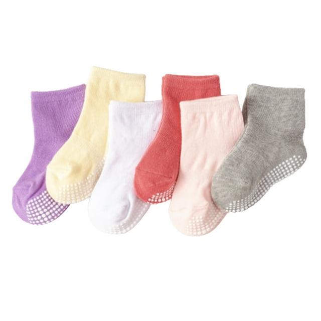 6 Pcs Bas Chaussettes pour Enfants avec Belle Élasticité Port Confortable Style Simple Bonne Fabrication Bas Garder au Ras Moyen Fille 12-14
