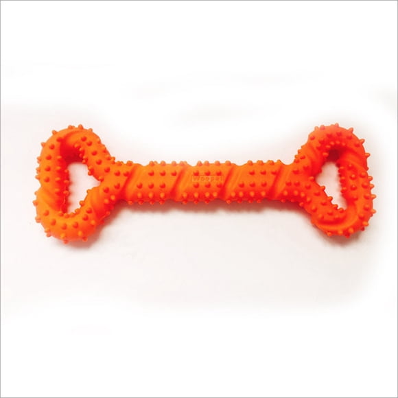 Juguete masticable potente y duradero para perros que ayuda con la dentición, adecuado para perros medianos y grandes y enérgicos (naranja).