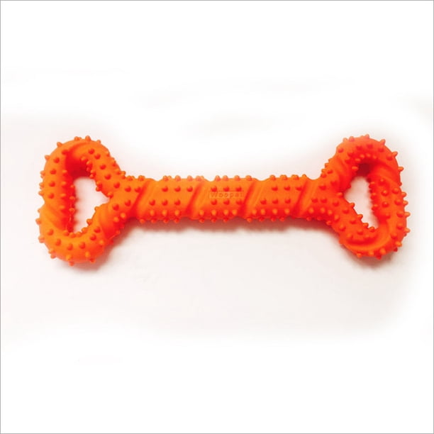 Juguete masticable potente y duradero para perros que ayuda con la dentición, adecuado para perros medianos y grandes y enérgicos (naranja).