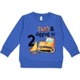 thumbnail image 2 of Inktastic Two and Digging It Bulldozer 2nd Birthday Toddler Sweatshirt, 2 of 4