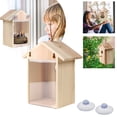 thumbnail image 1 of WIFKLSIIPG Wood Bird Nests Outdoor Suction Cup Visible Bird Home Garden Window Birdhou, 1 of 9