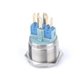 thumbnail image 4 of Interruptor Momentáneo De Botón Pulsador, Carcasa de material acero Inoxidable 1NO1NC Con 12V Azul + Símbolo De Encendido Adecuado Para 25 shamjiam Interruptor de botón pulsador LED azul, 4 of 8