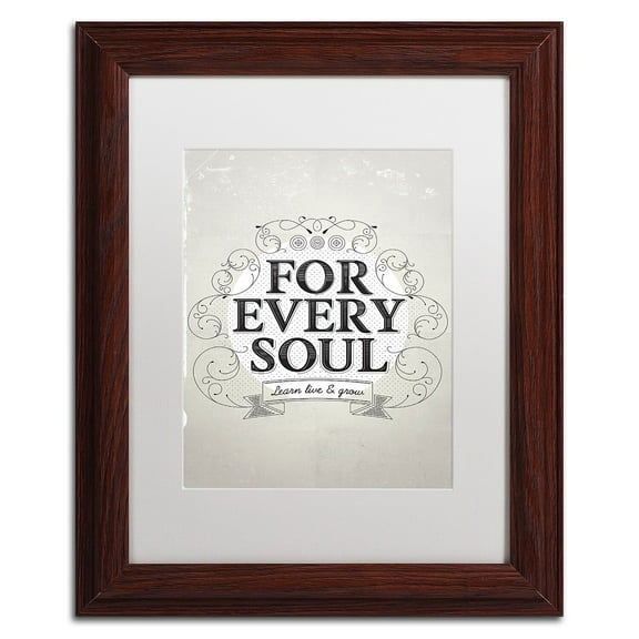 Trademark Fine Art "Every Soul" Canvas Art by Kavan & Co White Matte, Wood Frame
