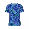 thumbnail image 4 of T Shirt For Men Psychedelic Hippie T-Shirt Blue Tears Print Sports T-Shirts Short Sleeve Breathable, 4 of 7