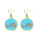 thumbnail image 1 of Business City Center Ear Dangle Golden Drop Earring Jewelry Mujer Unbranded M, 1 of 3