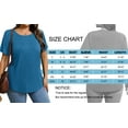 thumbnail image 6 of MOSHU Scoop Neck T-shirts for Women Short Sleeve Plus Size Tops Curved Hem Womens Shirts, 6 of 10