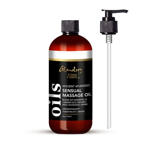 Glamology Intense Aromatherapy Sensual Massage Oil for Sex to Excite Lovers with Lavender Essential Oil, Chamomile, Bergamot, Jojoba, Almond Oil & Ancient Ayurvedic Herbs Shilajit, Ashwagandha, (Best Vape For Herb And Oil)