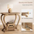 thumbnail image 6 of Tribesigns End Table, Narrow Wood Side Table with Storage Shelves, 2-Tier Bedside Accent Furniture for Living Room, 6 of 7
