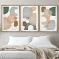 thumbnail image 2 of IDEA4WALL Framed Wall Art Print Set Vintage 1960s Retro Pastel Polygons Abstract Shapes Illustrations Modern Decorative Multicolor Boho for Living Room, Bedroom, Office - 16"x24"x3 Natural, 2 of 5