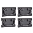 thumbnail image 2 of 4Pcs Vintage Antique Drawer Handles Gabinete Puerta Muebles Decoración Armario De Aleación De Zinc Pull Negro Baoblaze Tirador de anillo de gabinete, 2 of 6