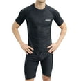 thumbnail image 2 of Men's Swimsuit Set Crew Neck Short Sleeve Lightweight Shirts Short Pants Sets Men's Fashion Comfy Casual Leisure Outdoor Sports Swimwear Sets, 2 of 5