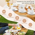 thumbnail image 6 of Homienly 40-Piece Wheat Straw Dinnerware Set, Service for 8, Round Plates, Bowls & Cups, Microwave & Dishwasher Safe, White, 6 of 8