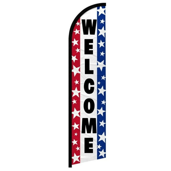 Welcome (Stars) Windless Banner Flag