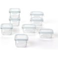 thumbnail image 4 of Mini Reusable 5 Ounce Rectangular and 7 Ounce Square Tempered Glass Food Storage Container Set for Fridge and Freezer, 8 Piece Set, 4 of 5