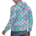 thumbnail image 3 of Hoodies for Men - Retro green pink fish scale Long Sleeve Comfrt Men'S Fashion Hoodies & Sweatshirts, Sweatshirts for Men Hoodies Pullover Clothing Clothes with Pouch, 3 of 7