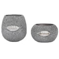 thumbnail image 2 of Plant Flower Pot, 2pcs Flower Pot Zipper Tooth Shape Resin Decorative Practical Simple Style Face Bonsai Pots For Balcony Garden Office Desktop Hotel Decoration, 2 of 8