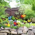 thumbnail image 4 of 50pcs 3D Realistic PVC Butterfly Garden Decorations – Outdoor Yard, Patio & Flower Bed Accents with Sturdy Metal Stakes (2.4"), 4 of 9