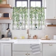 thumbnail image 2 of Spring Plants Kitchen Curtains Window Panels, Watercolor Leaves Birds Flowers Gray Plaid Insulated Window Treatment Curtain, Grommet Curtains for Bedroom/Living Room/Bathroom, 2 Piece 42"Wx45"L, 2 of 8