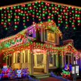 thumbnail image 1 of Luces Icicle Lights Nielfoi de 20 m, 640 LED, color rojo y verde, resistente al agua, 1 of 8