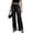 20#R Black, variant on Trendy Satin Pants for Women High Rise Dress Pants Womens Pants Summer Palazzo Bell Bottoms Trousers for Party Dark Blue S