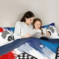 thumbnail image 5 of Manfei Adults Women Men Plaid Flag Bedding Comforter Set 2pcs,Geometric Plaid Grid Twin Comforter Sets Microfiber,Graffiti Splash Breathable Bedding Set,Breathable Home Decor,Reversible, 5 of 8