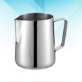 thumbnail image 2 of 1pc 150ML Stainless Steel Pull Flower Pot Milk Cup Kettle Coffee Milk Cups and Saucers (Silver), 2 of 4
