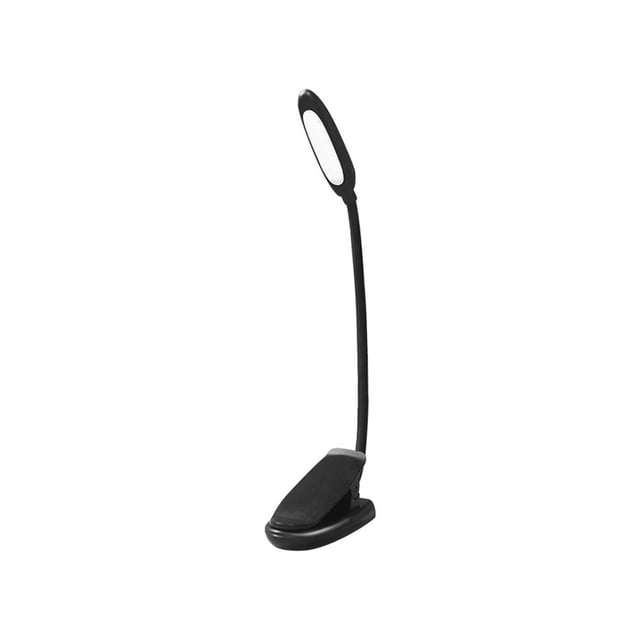 Billuyoard Lámpara de escritorio LED, luces de lectura de cabecera recargables por USB, ajustable, regulable, Flexible, protección ocular, Iluminación y accesorios Color único/Negro