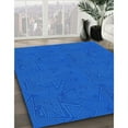 thumbnail image 2 of Ahgly Company Indoor Rectangle Patterned Neon Blue Area Rugs, 7' x 10', 2 of 6