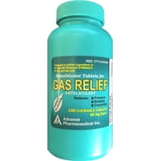 Simethicone 80 mg Anti-Gas Generic for Gas-X Gas Relief Mint Chewable 100 Tabs Bottle