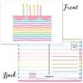 thumbnail image 2 of Happy Birthday Postcards - Full Color Both Sides - 4 Fun Birthday Designs - 4" x 6" Postcards - Made In USA, 2 of 4