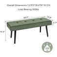 thumbnail image 3 of Kithkasa Entryway Bench, Modern Ottoman Corduroy Bench for Living Room,Bedroom,Foyer,Green, 3 of 7